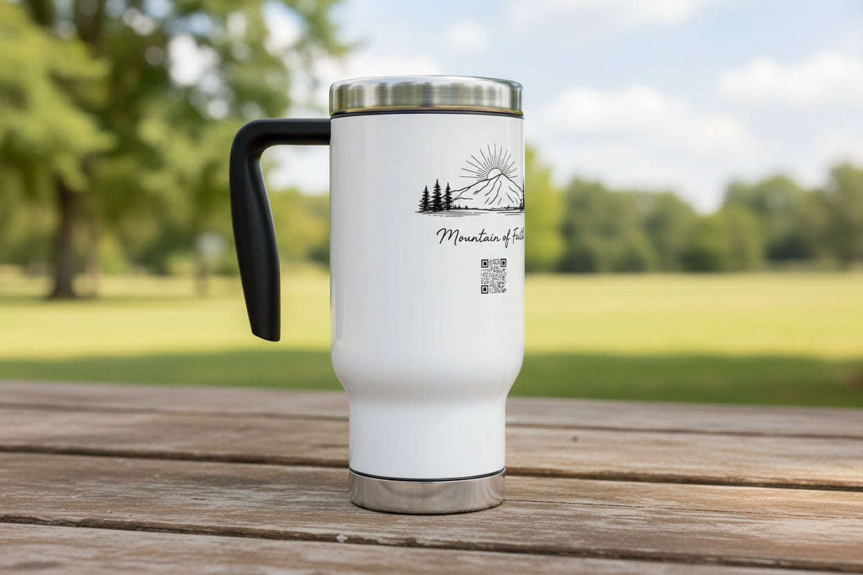 MoF 14oz Stainless Steel Travel Mug with Handle
